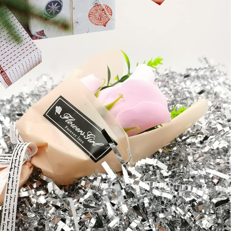 Uptotop 4oz Crinkle Cut Paper Shred Filler for Gift Wrapping Basket Filling, Birthday, Christmas, Thanksgiving, Wedding, Mother's Day, Glitter Silver (4 oz) - Image 3